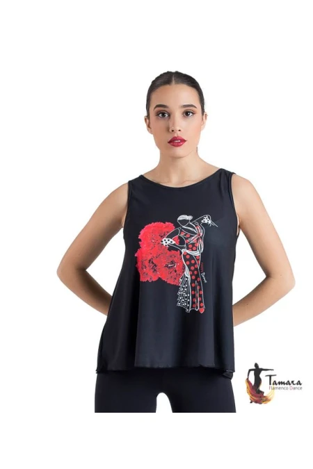 Maillot, body et haut de flamenco FEMME modèle T-shirt flamenca - Desing 15 
