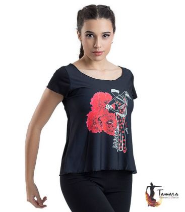 bodycamiseta flamenca mujer bajo pedido - - Camiseta flamenca - Diseño 15
