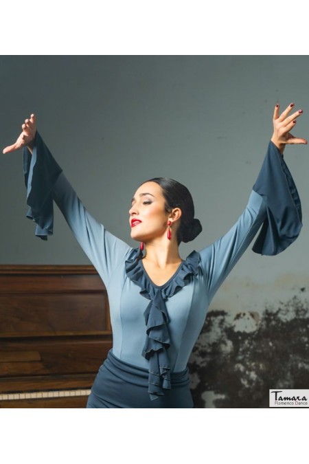 Body/Camiseta flamenca MUJER modelo Camiseta Angol - Punto elástico Negro