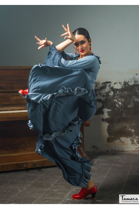 Body/Camiseta flamenca MUJER modelo Camiseta Angol - Punto elástico Negro