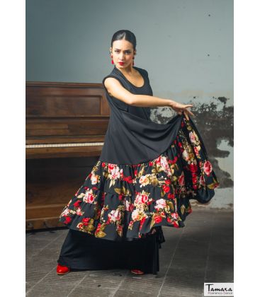 bodycamiseta flamenca mujer bajo pedido - Maillots/Bodys/Camiseta/Top TAMARA Flamenco - Top flamenco Tuna - Punto elástico / koshivo