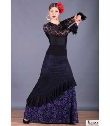 jupes de flamenco femme sur demande - Falda Flamenca TAMARA Flamenco - Jupe Carmencita - Tricot élastique imprimé