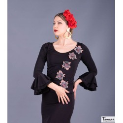 Body/Camiseta flamenca MUJER modelo Camiseta Primavera - Punto elástico Cardenal oscuro