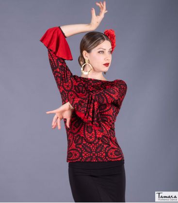 bodyt shirt flamenco woman by order - Maillots/Bodys/Camiseta/Top TAMARA Flamenco - Albores T-shirt - Elastic knitted