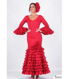 Flamenco dress Paris Red black polka dot