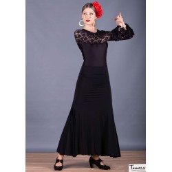 Jupes flamenco FEMME modèle Jupe flamenco Tablao - Viscose Noir
