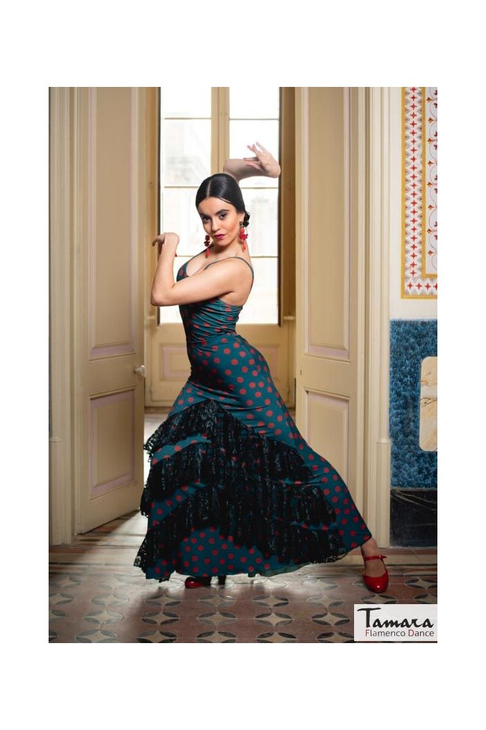 Jupes flamenco FEMME modèle Jupe flamenco Santafe - Tricot élastique 