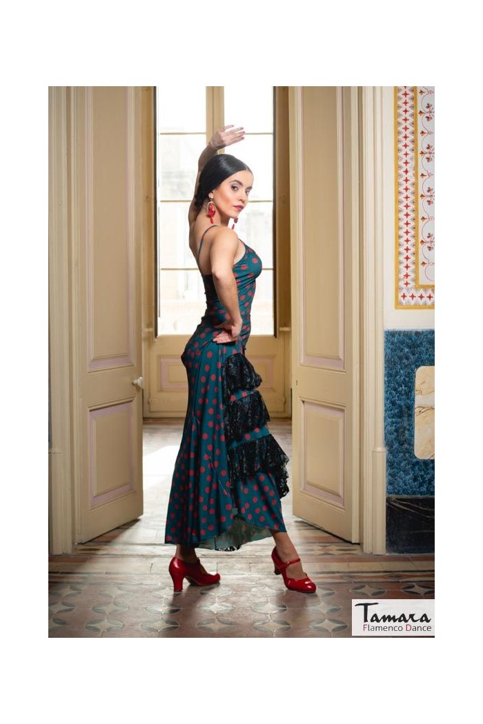 Jupes flamenco FEMME modèle Jupe flamenco Santafe - Tricot élastique 