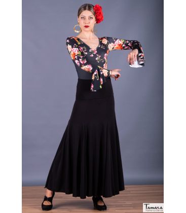 bodycamiseta flamenca mujer en stock - Maillots/Bodys/Camiseta/Top TAMARA Flamenco - Body Celia - Punto elástico Estampado (En Stock)