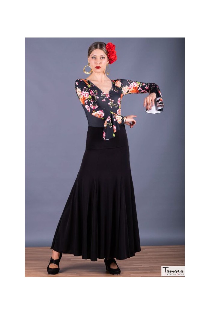  Body/Camiseta flamenca MUJER model Celia body - Elastic knit print Red print