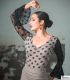 bodycamiseta flamenca mujer bajo pedido - Maillots/Bodys/Camiseta/Top TAMARA Flamenco - Body Cautin - Punto elástico Estampado