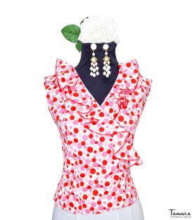 blouses and flamenco skirts in stock immediate shipment - - flamenco shirt with polka dots - Size M