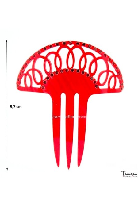 Peignes flamenco modèle Petit peigne 05 - Nacré avec Pierres Nacré classique