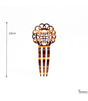 flamenco combs customisable - - Small Comb 36 - Mother of pearl with gemstones