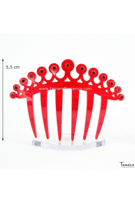 Flamenco Combs model Small Comb 33 - Mother of pearl with gemstones Classic Mother-of-pearl