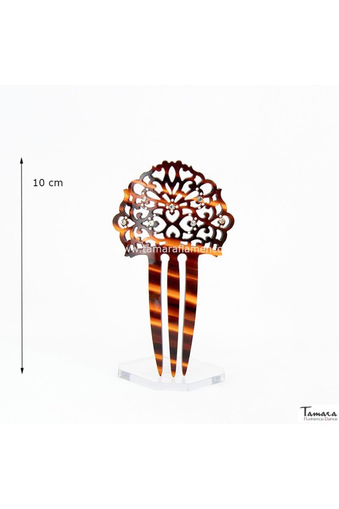  Flamenco Combs model Small Comb 37 - Mother of pearl with gemstones Classic Mother-of-pearl