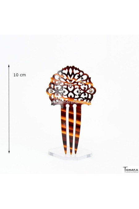 Flamenco Combs model Small Comb 37 - Mother of pearl with gemstones Classic Mother-of-pearl