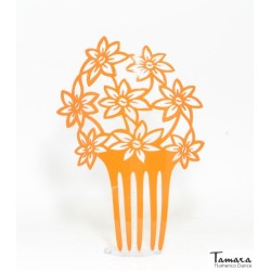 Outlet Complementos flamencos modelo Peina flamenca Diseño 11 - Acetato cm Naranja