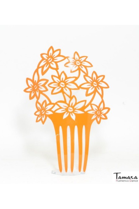 Outlet Complementos flamencos modelo Peina flamenca Diseño 11 - Acetato cm Naranja