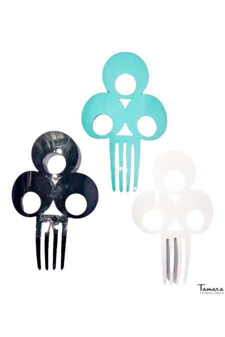  Flamenco Combs model Flamenco comb Design10 - Acetate 19x12.5 cm Black