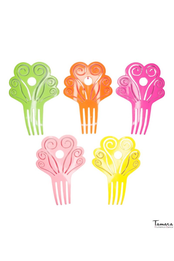 Peignes flamenco modèle Peigne flamenco 12 - Plastique 17x12 cm Pistache