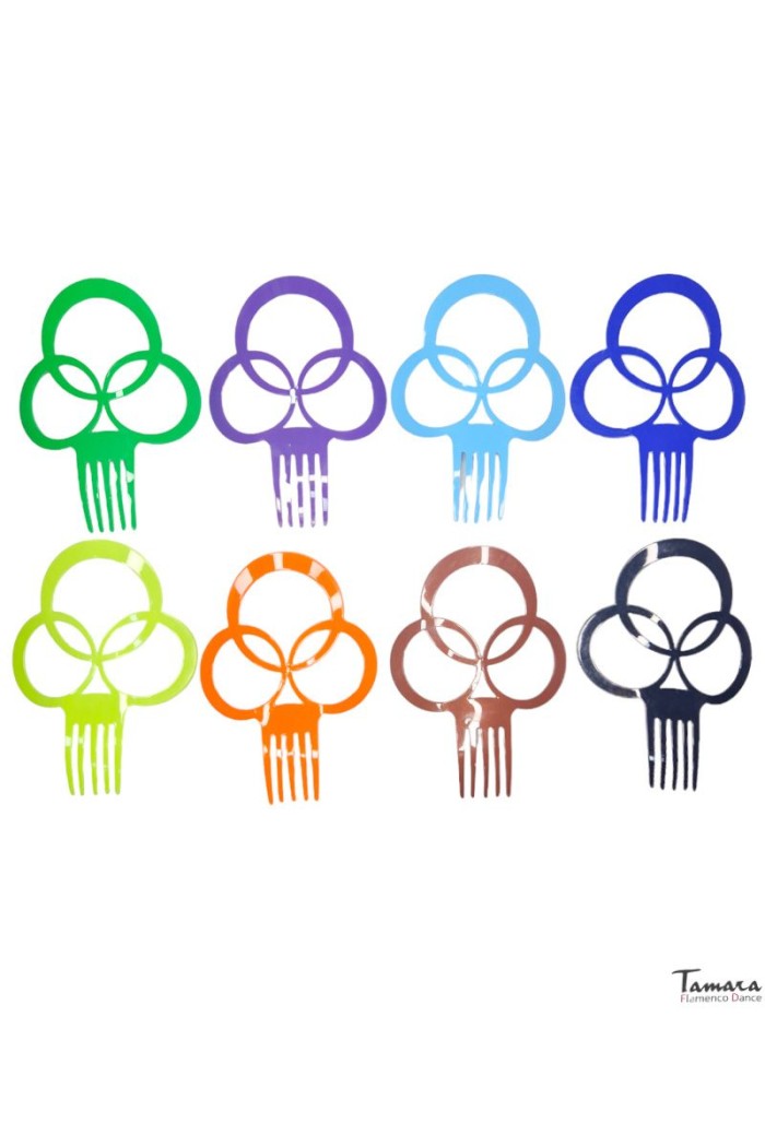 Peinetas de flamenca modelo Peina flamenca Diseño 14 - Acetato 19x14 cm Pistacho