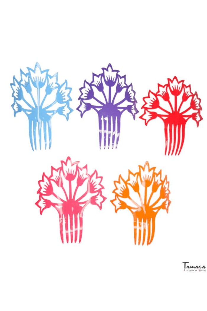 Peignes flamenco modèle Peigne Ramo - Acétate 18x15 cm Jaune