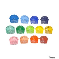 Peignes flamenco modèle Peigne Desing 29 - Plastique flexible 6x8 cm Pistache