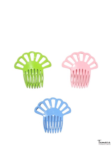 Peignes flamenco modèle Peigne Desing 29 - Plastique flexible 7.5x7 cm Pistache