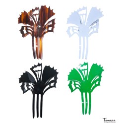 Peinetas de flamenca modelo Peina flamenca Diseño 27 - Acetato 17x11.5cm Verde Andalucia