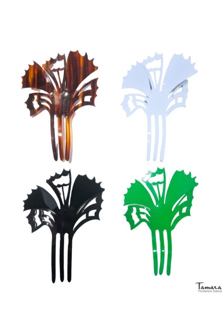  Flamenco Combs model Flamenco comb Design 27 - Pasta 17x11.5 cm Andalusian green