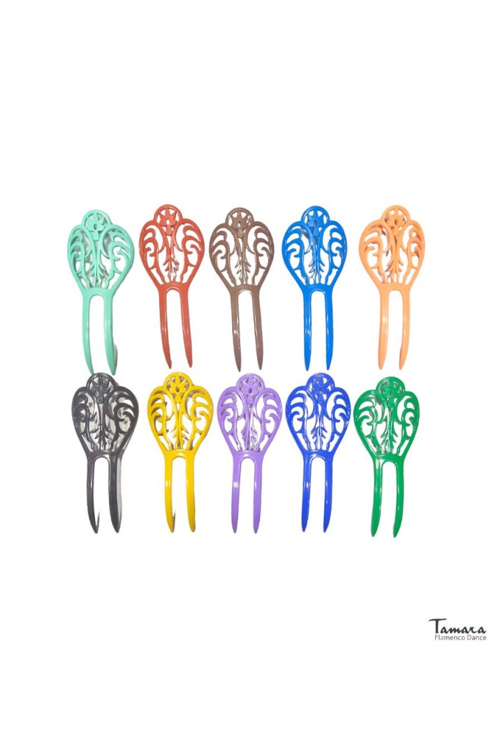 Peignes flamenco modèle Peigne flamenco Design 32 - Plastique 12 x 5.5 cm Indigo