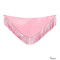 Mantoncillo feria liso/estampado/encaje modelo Mantoncillo Plumeti Mujer - Rosa 