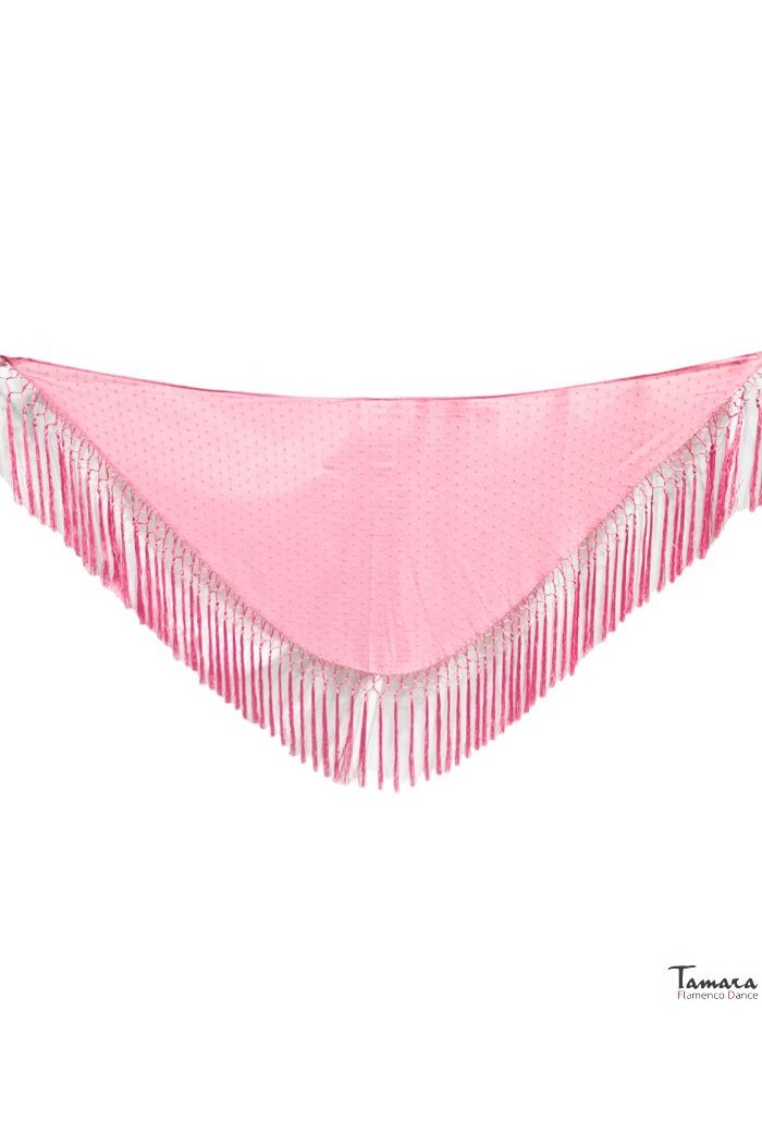 Châle foire uni/imprimé/lacé modèle Petit Châle Plumeti Femme - Rose 