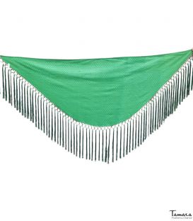 fair shawl plainprintedlace shawl - - Small Shawl Plumeti Women - Green Andalusia