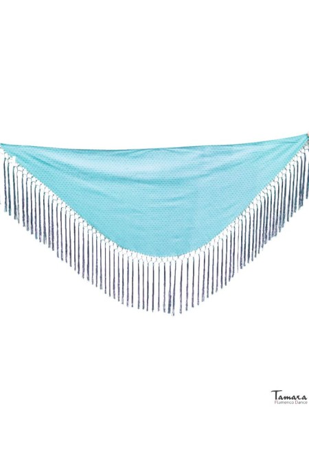 Fair shawl Plain/printed/lace shawl model Small Shawl Plumeti Women - Turquoise