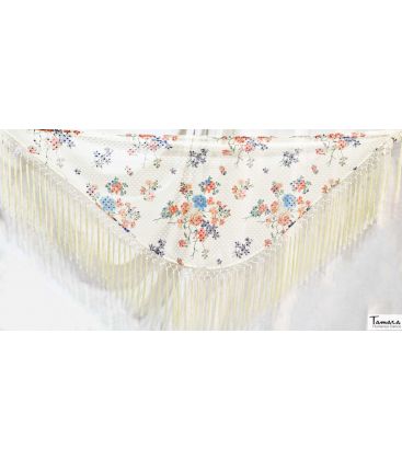 fair shawl plainprintedlace shawl - - Small Shawl Plumeti Women - Flowers
