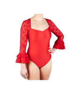 bodyt shirt flamenco girl - Maillots/Bodys/Camiseta/Top TAMARA Flamenco - Body flamenco Romance Enfant - Lycra