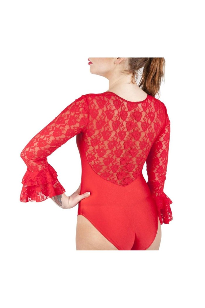  Body/T-shirt flamenco GIRL model Flamenco body Romance Girl - Lycra Black