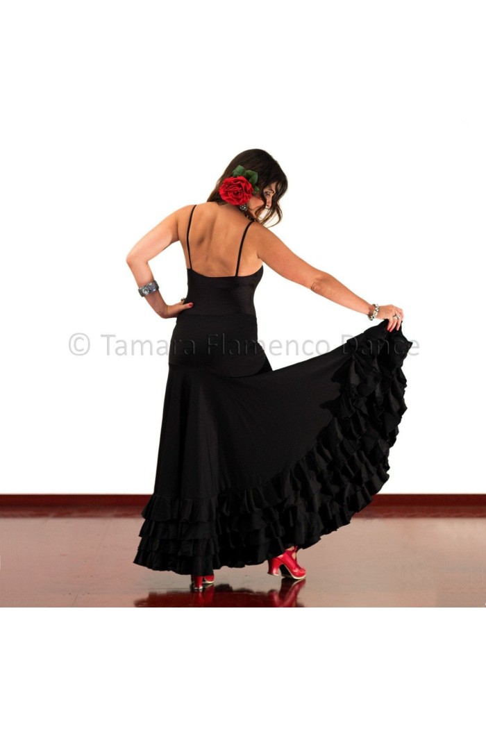 Flamenco skirts WOMAN model Cordoba - Knitted y koshivo Black Flamenco skirts WOMAN model Cordoba - Knitted y koshivo Black