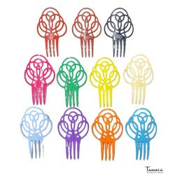 Peignes flamenco modèle Peigne flamenco Lunaria - Plastique 14x10 cm Noir