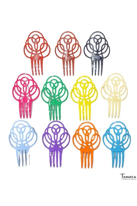 Peignes flamenco modèle Peigne flamenco Lunaria - Plastique 14x10 cm Noir