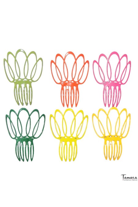  Flamenco Combs model Flamenco comb Design 35 - Pasta 16x12.5 cm Caqui