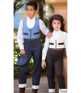 trajes corto andaluz infantil en stock - - Pantalon Liso - Con Vuelta Infantil