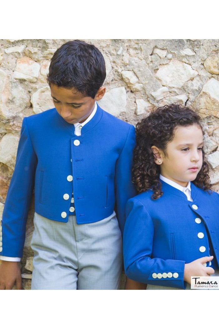 Costume andalou - EN STOCK modèle Veste Campero/Andalusian Rider/Venenciador/Danseur flamenco Enfants Rouge