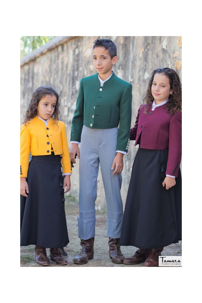  Andalusian costume - IN STOCK model Short jacket Campera/Andalusian Rider/Venenciador/Flamenco Dancer Children's Red