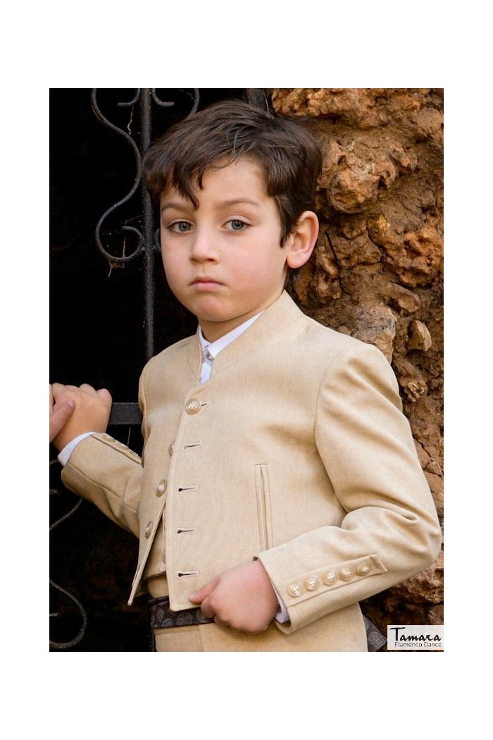  Andalusian costume - IN STOCK model Short jacket Campera/Andalusian Rider/Venenciador/Flamenco Dancer Children's Camel