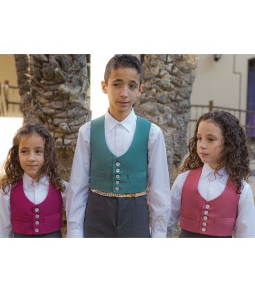 andalusian costume in stock - - Country waistcoat bailaor flamenco one colour - Kids