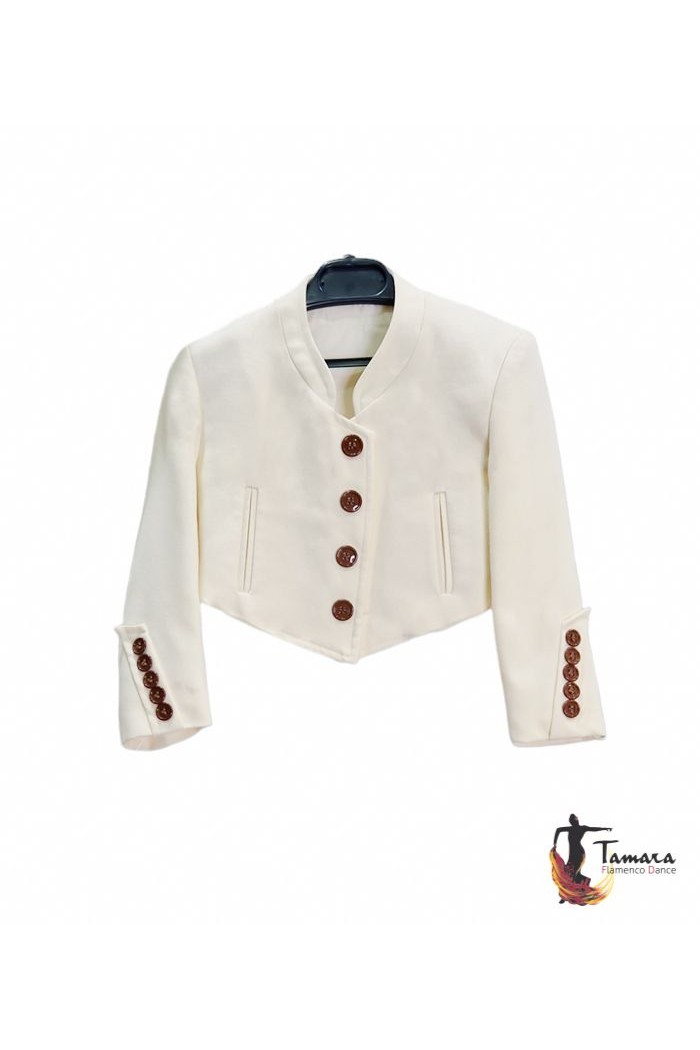  Andalusian costume - IN STOCK model Short jacket Campera/Andalusian Rider/Venenciador/Flamenco Dancer Children's Ivory
