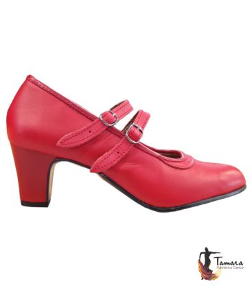 zapatos de flamenco para ensayo semiprofesionales - - Semiprofesional Básico 2 Correas - Piel